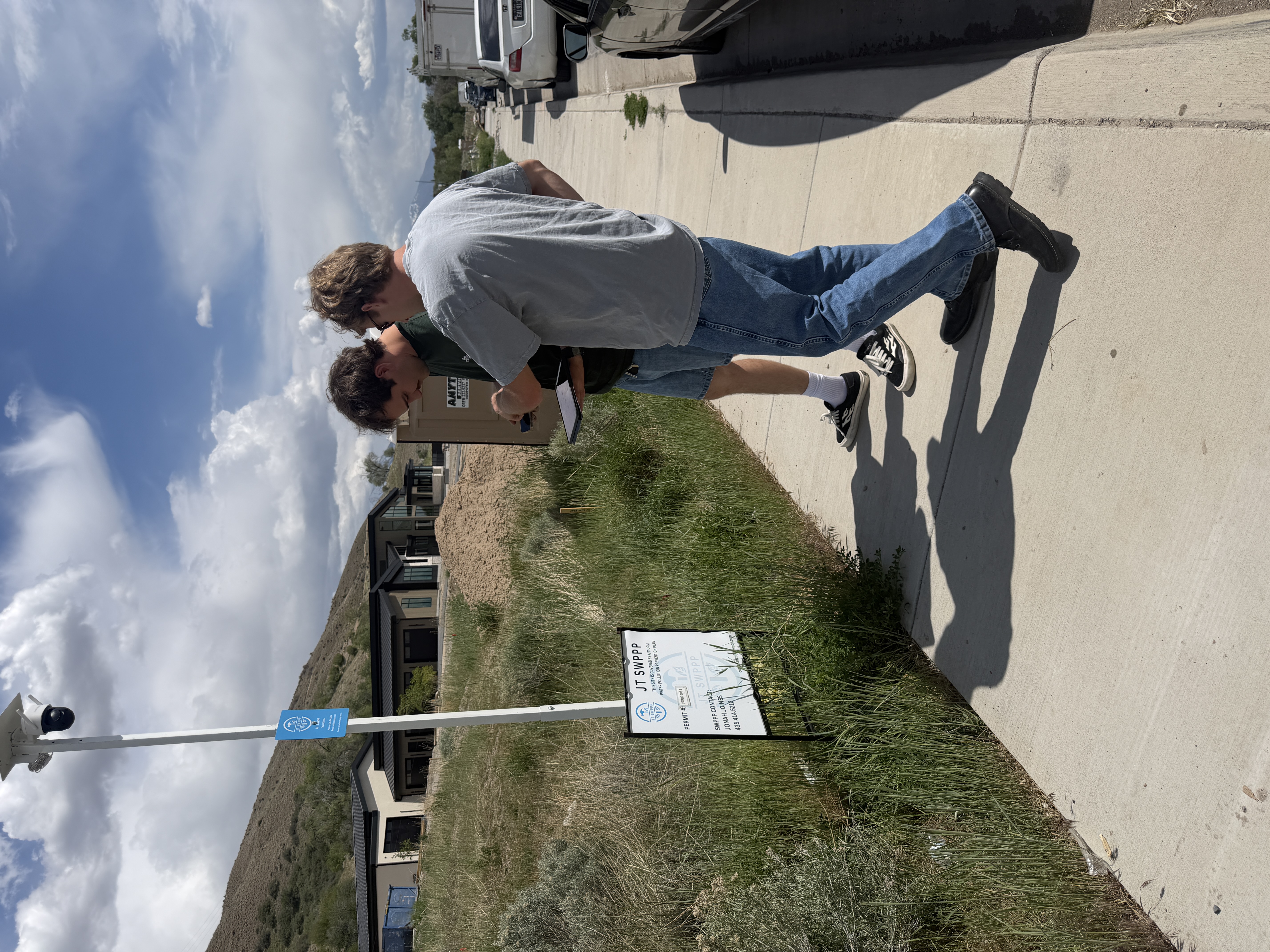 JT SWPPP certified inspector documenting Utah construction site