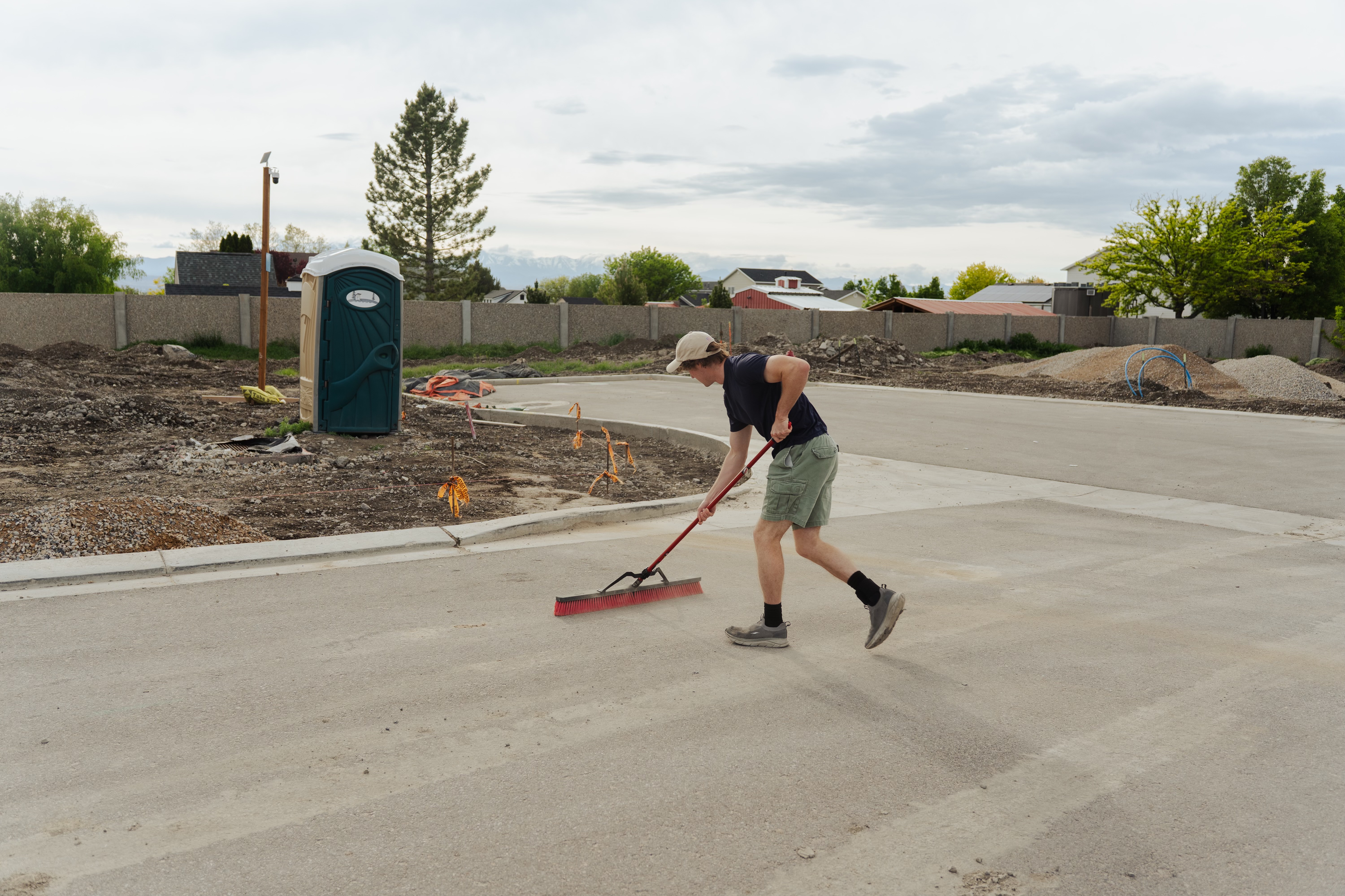 Utah construction site with active erosion controls
